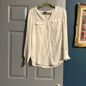 Cream long sleeved blouse by Mossimo